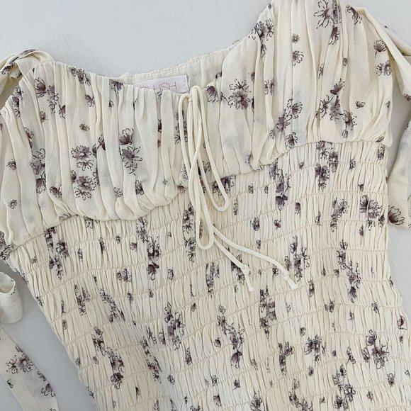 Floral Smocked Mini Dress - Picture 1 of 6